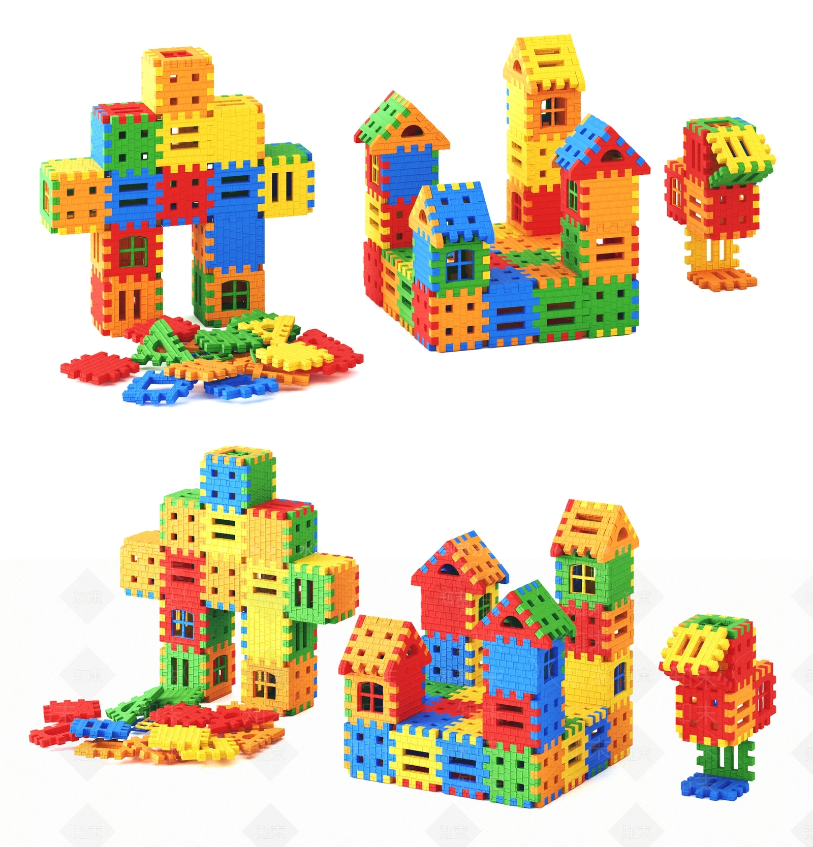 现代儿童积木玩具3D模型下载【ID:1111713112】