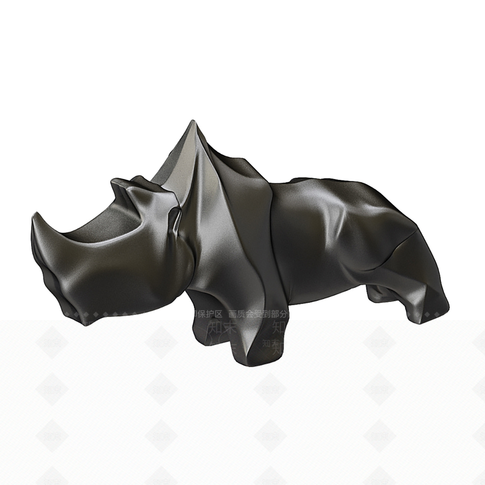 现代犀牛雕塑摆件3D模型下载【ID:1111720417】