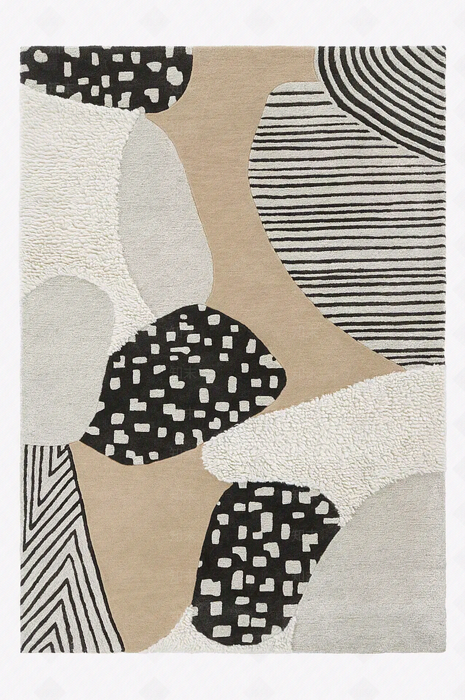 几何拼接毛绒地毯贴图下载【ID:1111720509】