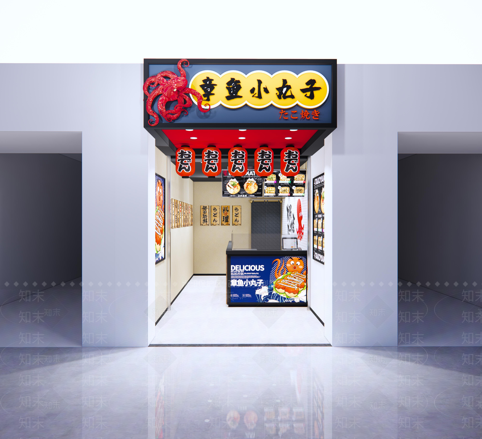 现代快餐店SU模型下载【ID:1111849684】