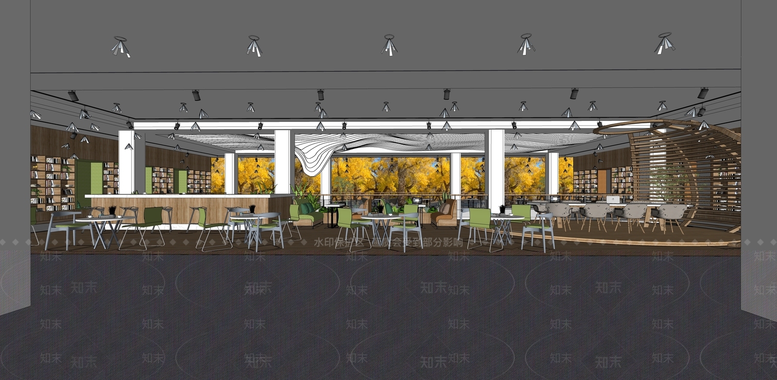 现代办公休息区SU模型下载【ID:1111728828】