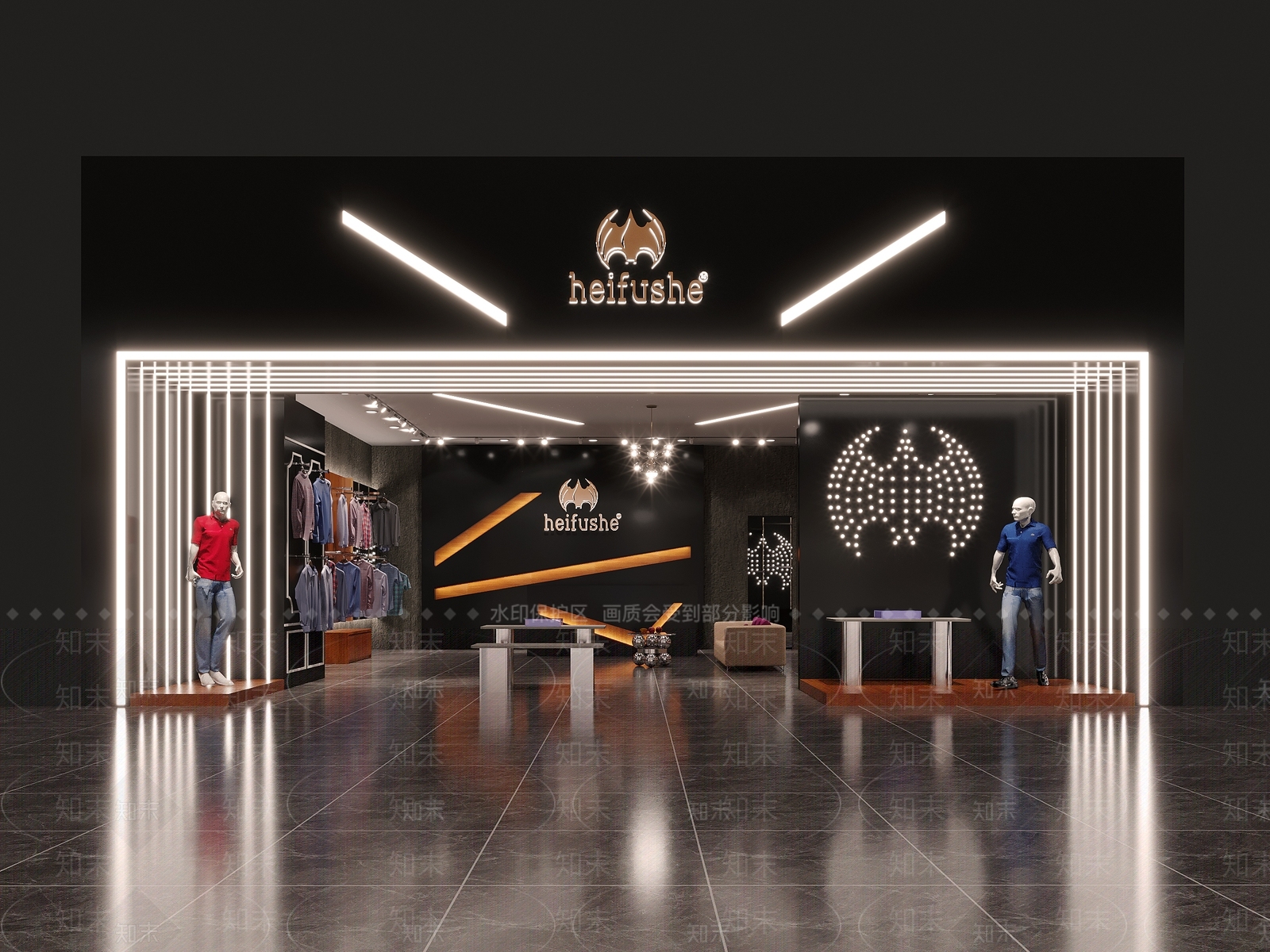 现代男装店3D模型下载【ID:1111731445】