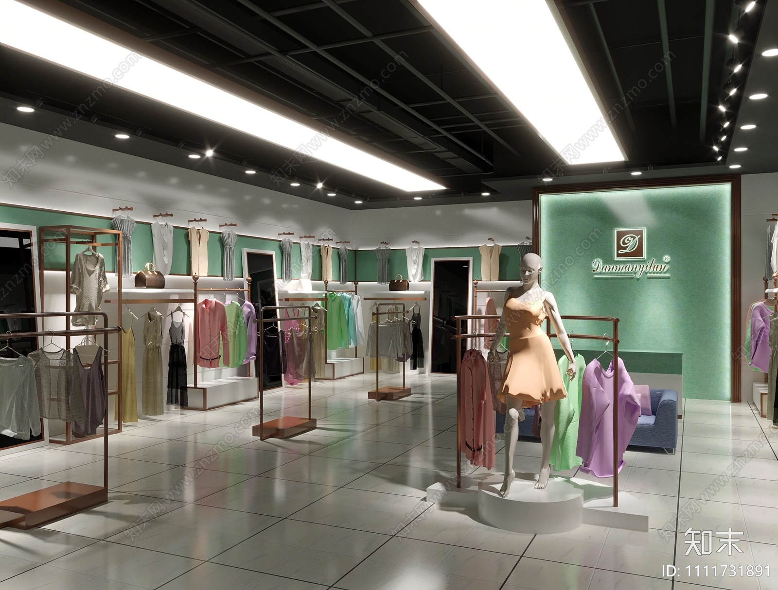 现代女装店3D模型下载【ID:1111731891】