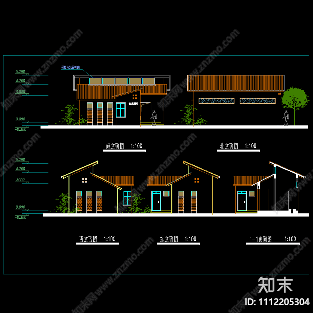 公共卫生间厕所建筑施工图下载【ID:1112205304】