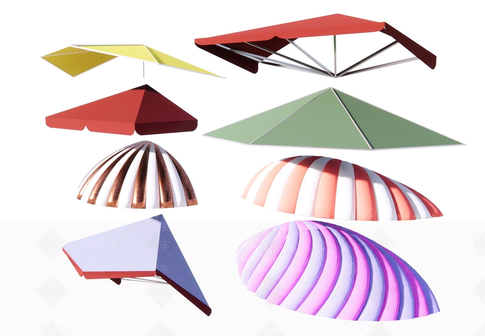 现代遮阳伞SU模型下载【ID:1111743913】