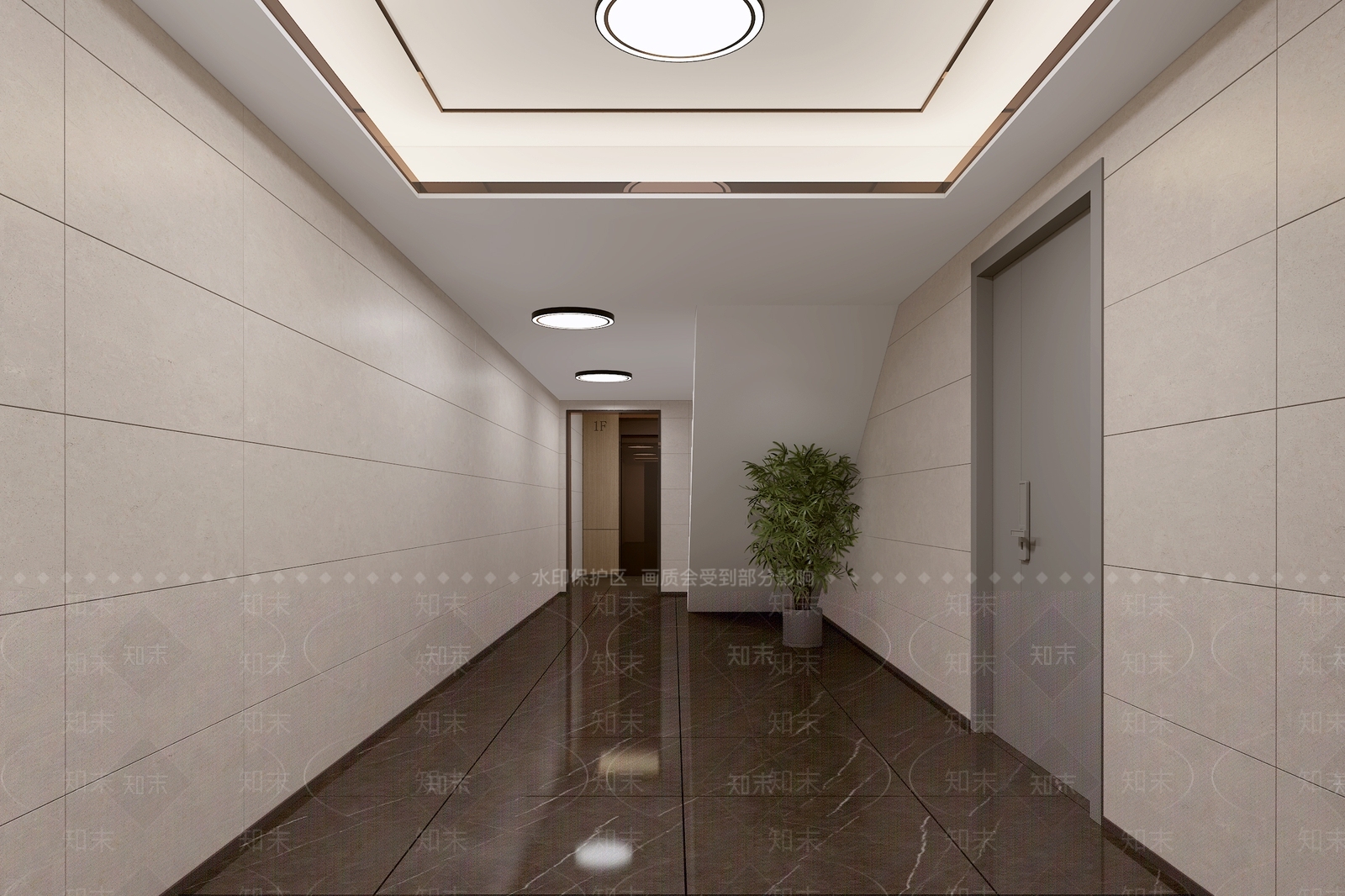 现代电梯间3D模型下载【ID:1111745292】