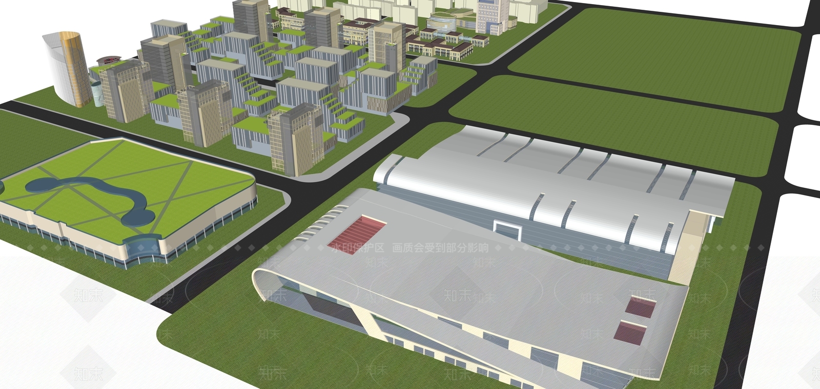 现代其他商业建筑SU模型下载【ID:1111860559】