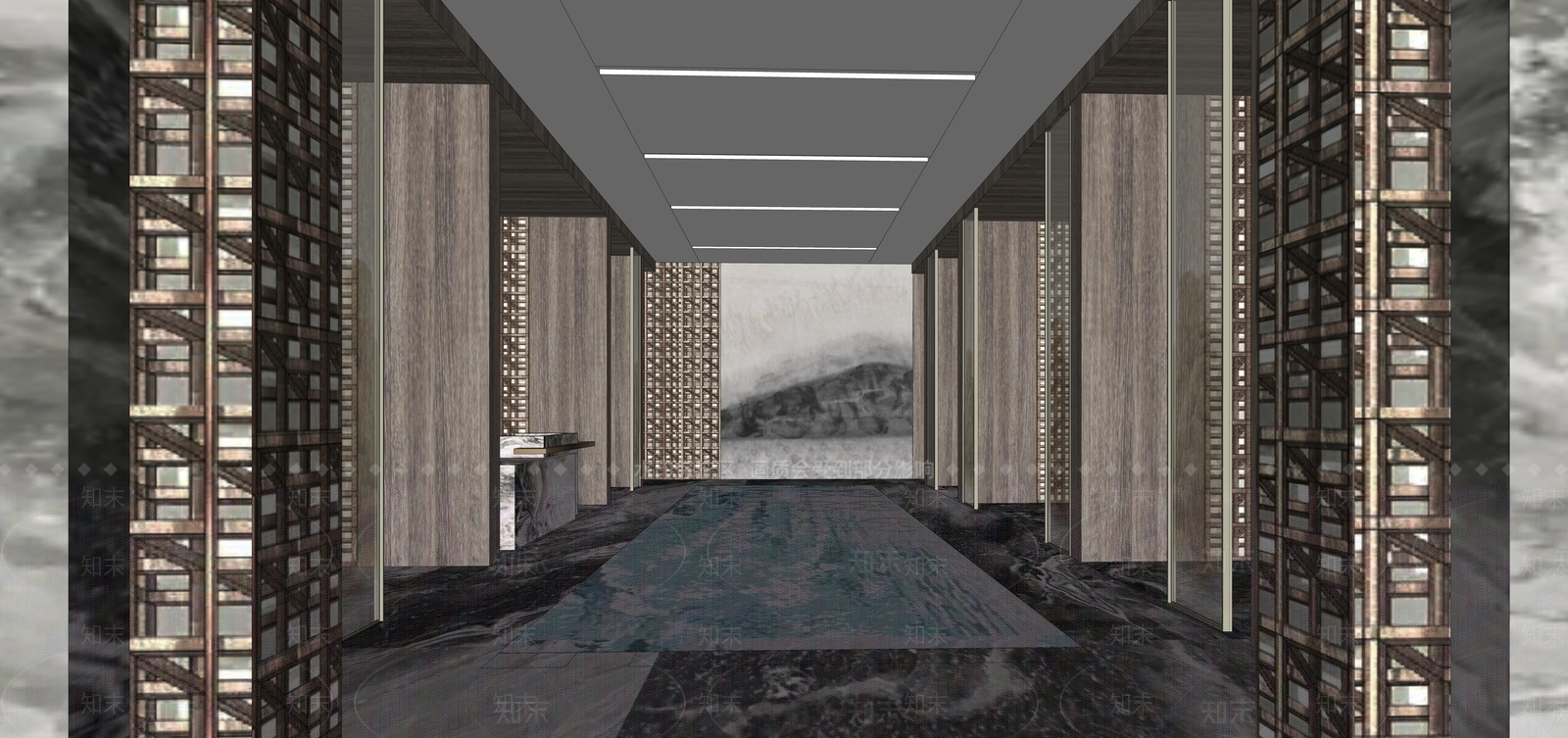 现代售楼处内部SU模型下载【ID:1111751917】