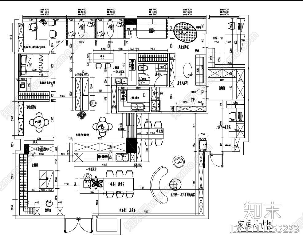 家具专卖店展厅cad施工图下载【ID:1111755233】