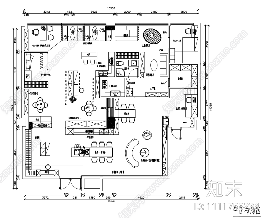 家具专卖店展厅cad施工图下载【ID:1111755233】