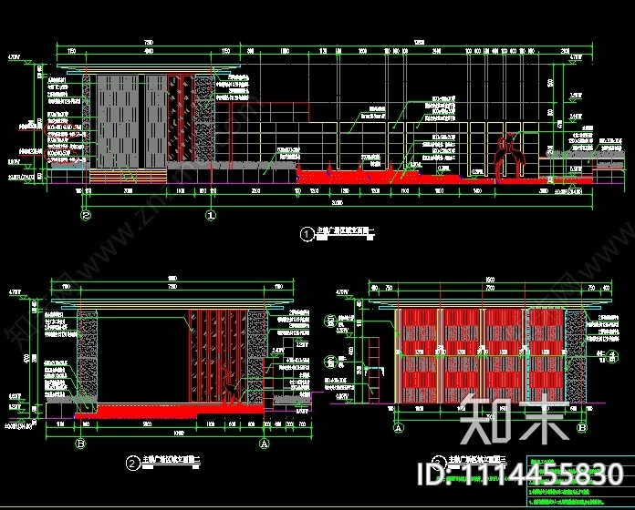 新中式亭廊风雨廊CAD施工图cad施工图下载【ID:1114455830】