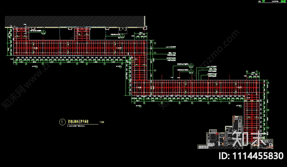 新中式亭廊风雨廊CAD施工图cad施工图下载【ID:1114455830】