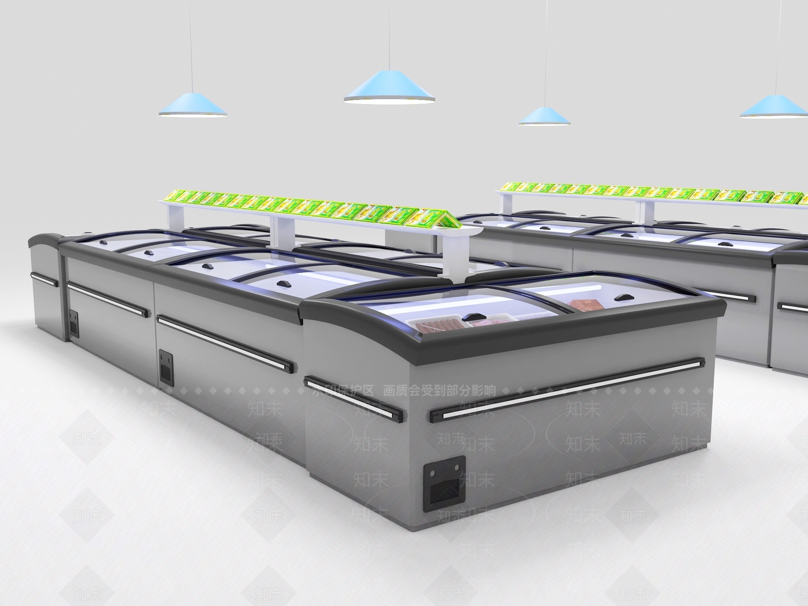 现代便利店冷柜3D模型下载【ID:1111766316】