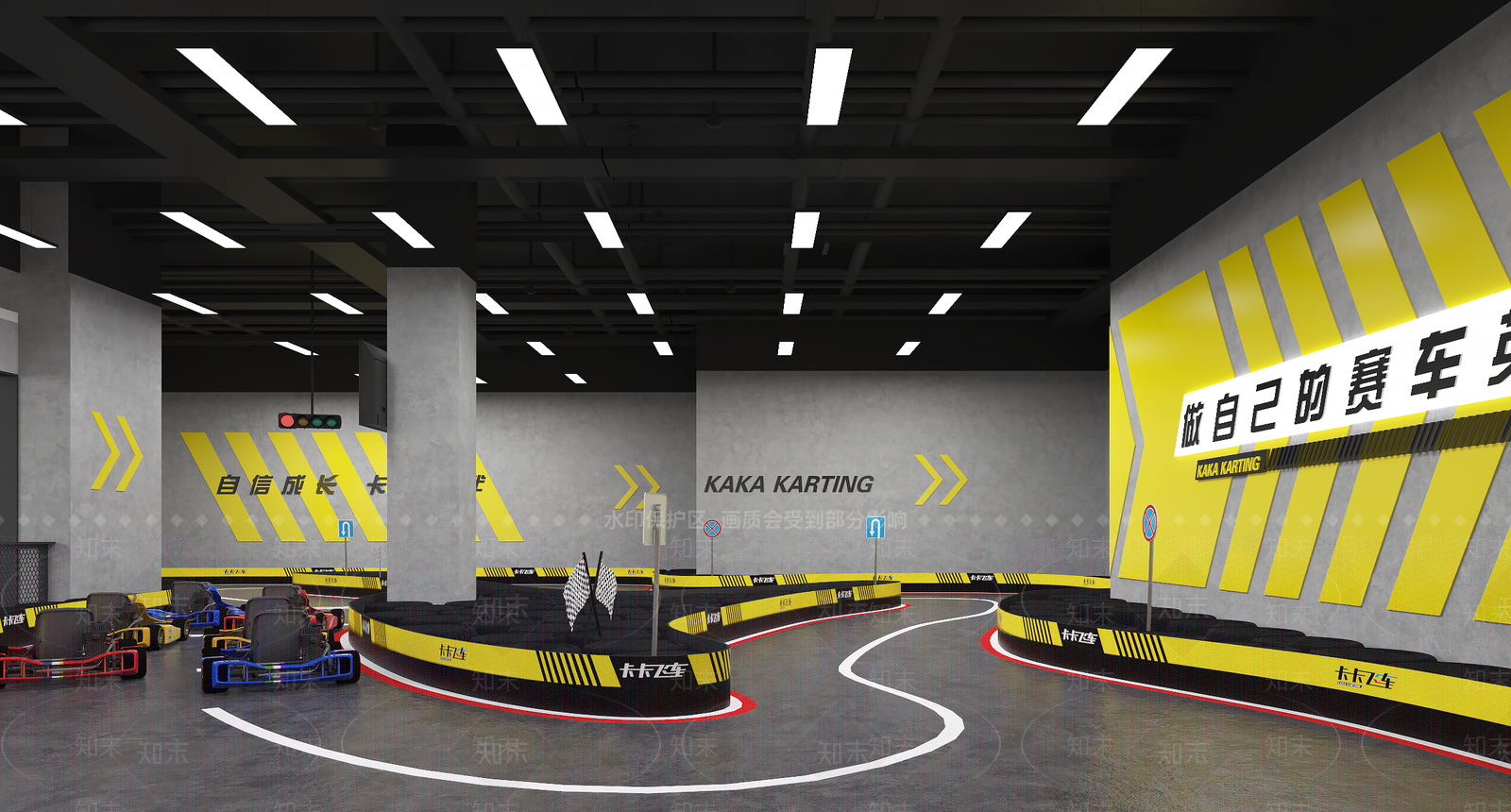 现代儿童卡丁车俱乐部3D模型下载【ID:1111873730】