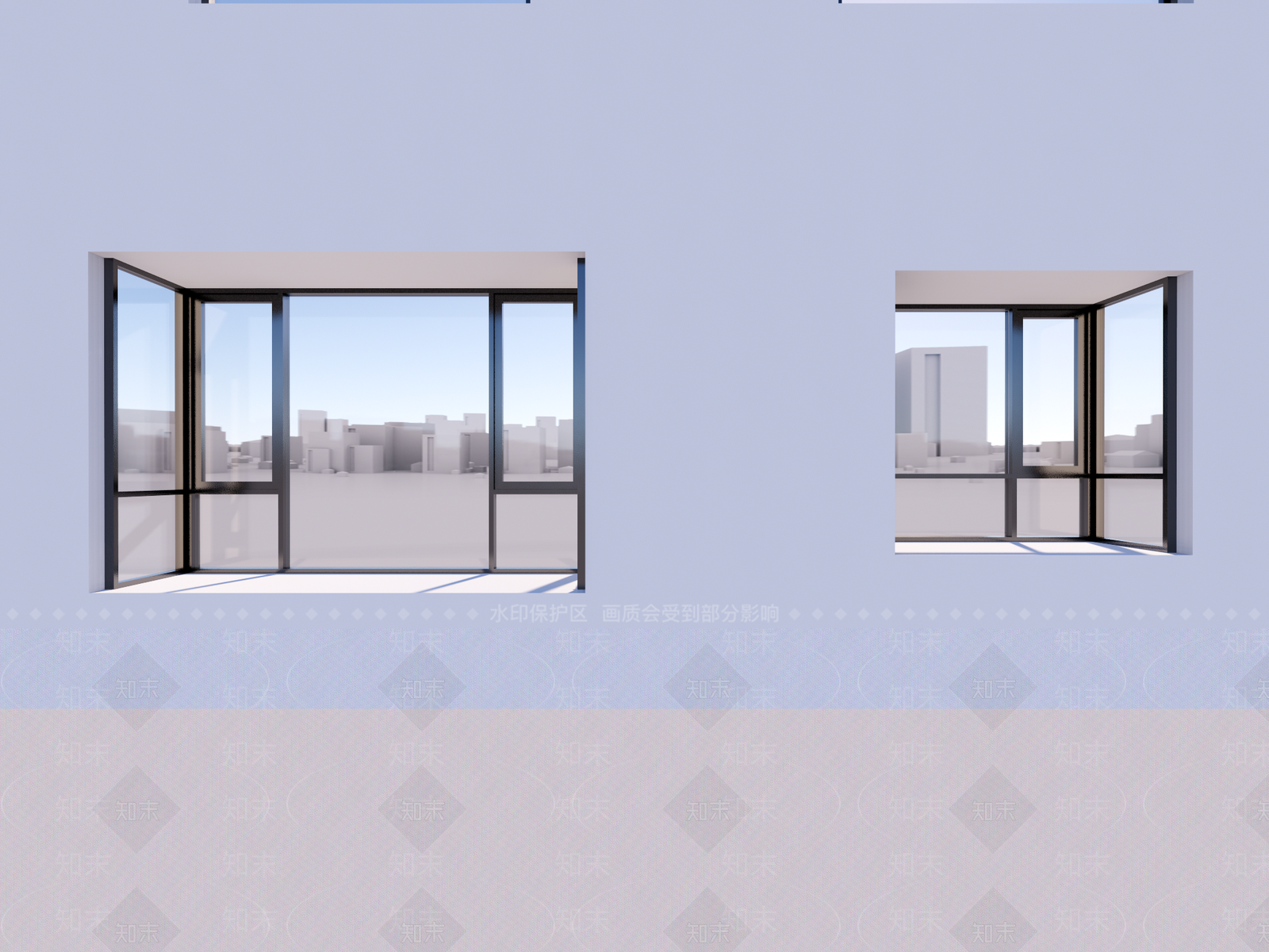 现代窗户组合SU模型下载【ID:1111777193】