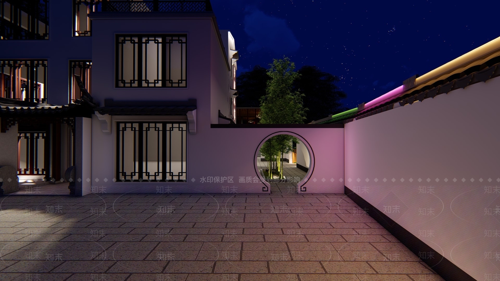 新中式乡村民房SU模型下载【ID:1111779975】