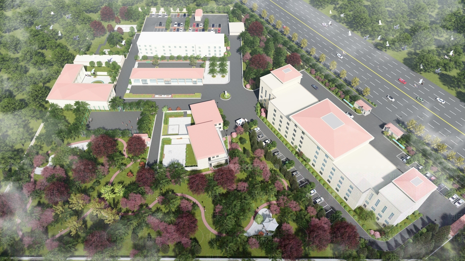 现代医疗建筑SU模型下载【ID:1111780632】