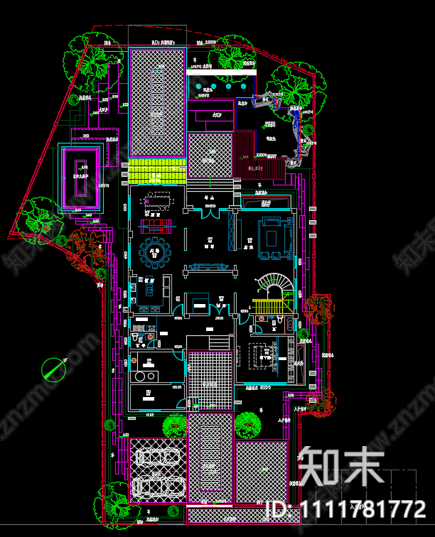 16套别墅花园设计方案施工图下载【ID:1111781772】