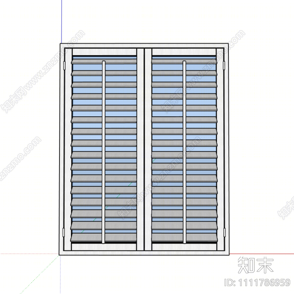 北欧百叶窗SU模型下载【ID:1111786959】