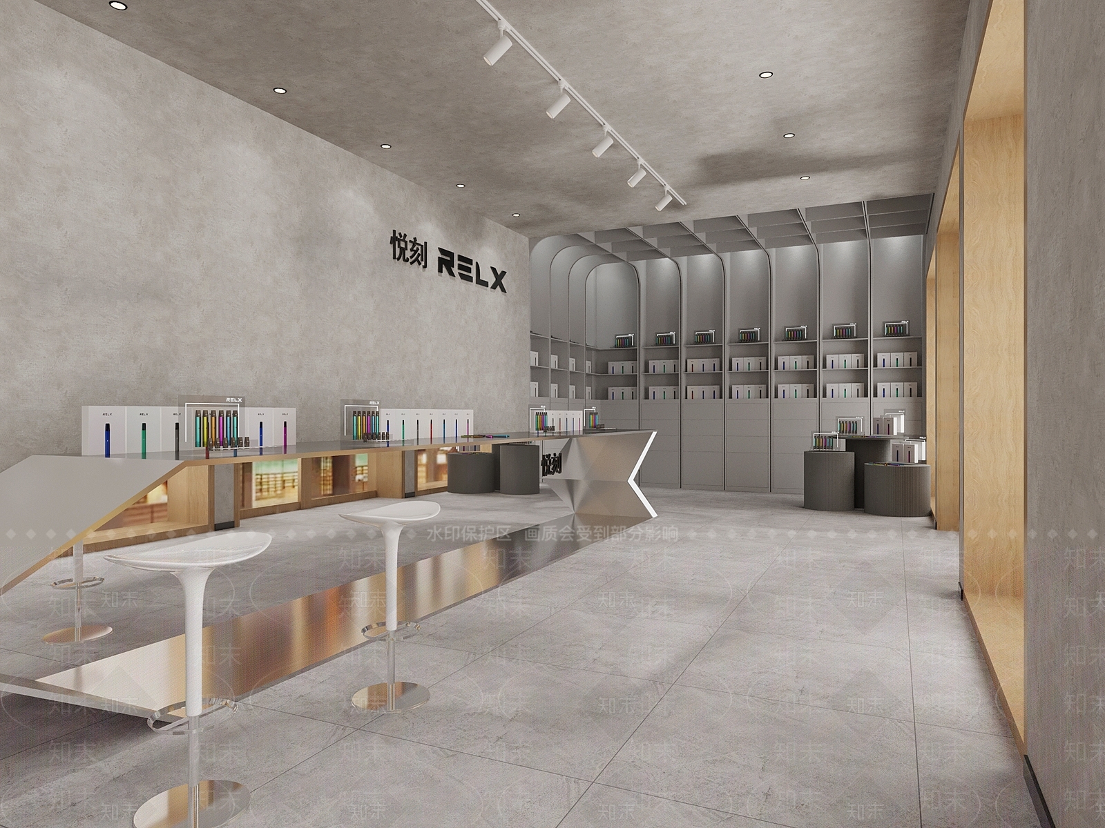 工业风悦刻电子烟店铺3D模型下载【ID:1111788657】