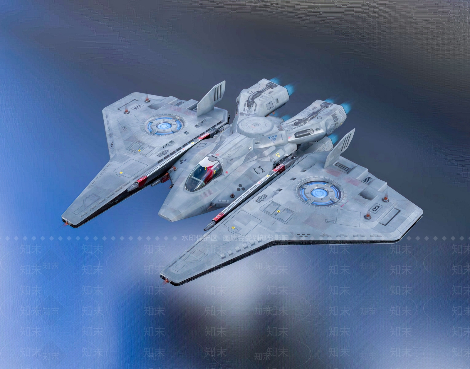 现代太空战舰3D模型下载【ID:1111802856】