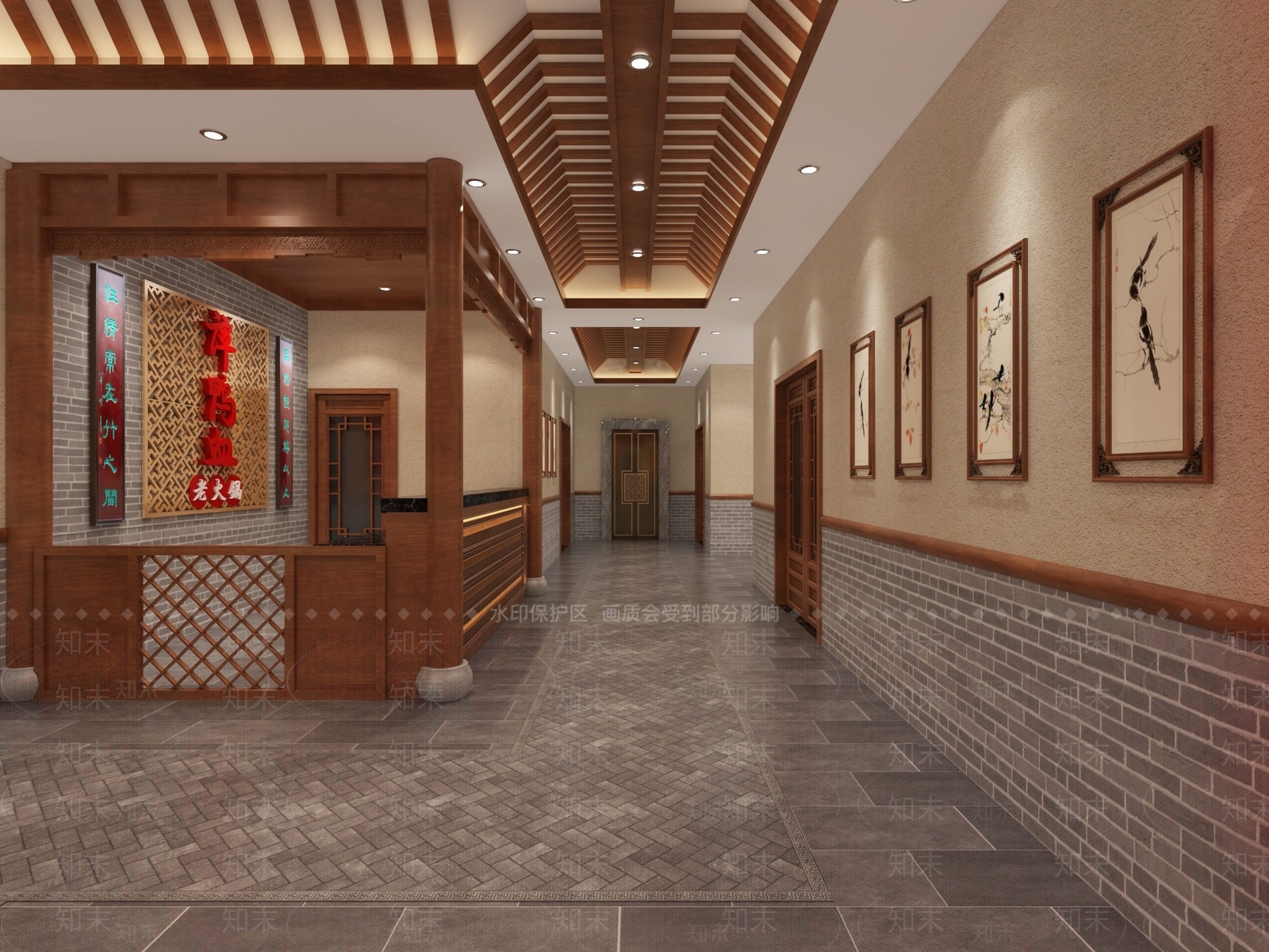 新中式火锅店3D模型下载【ID:1111803556】