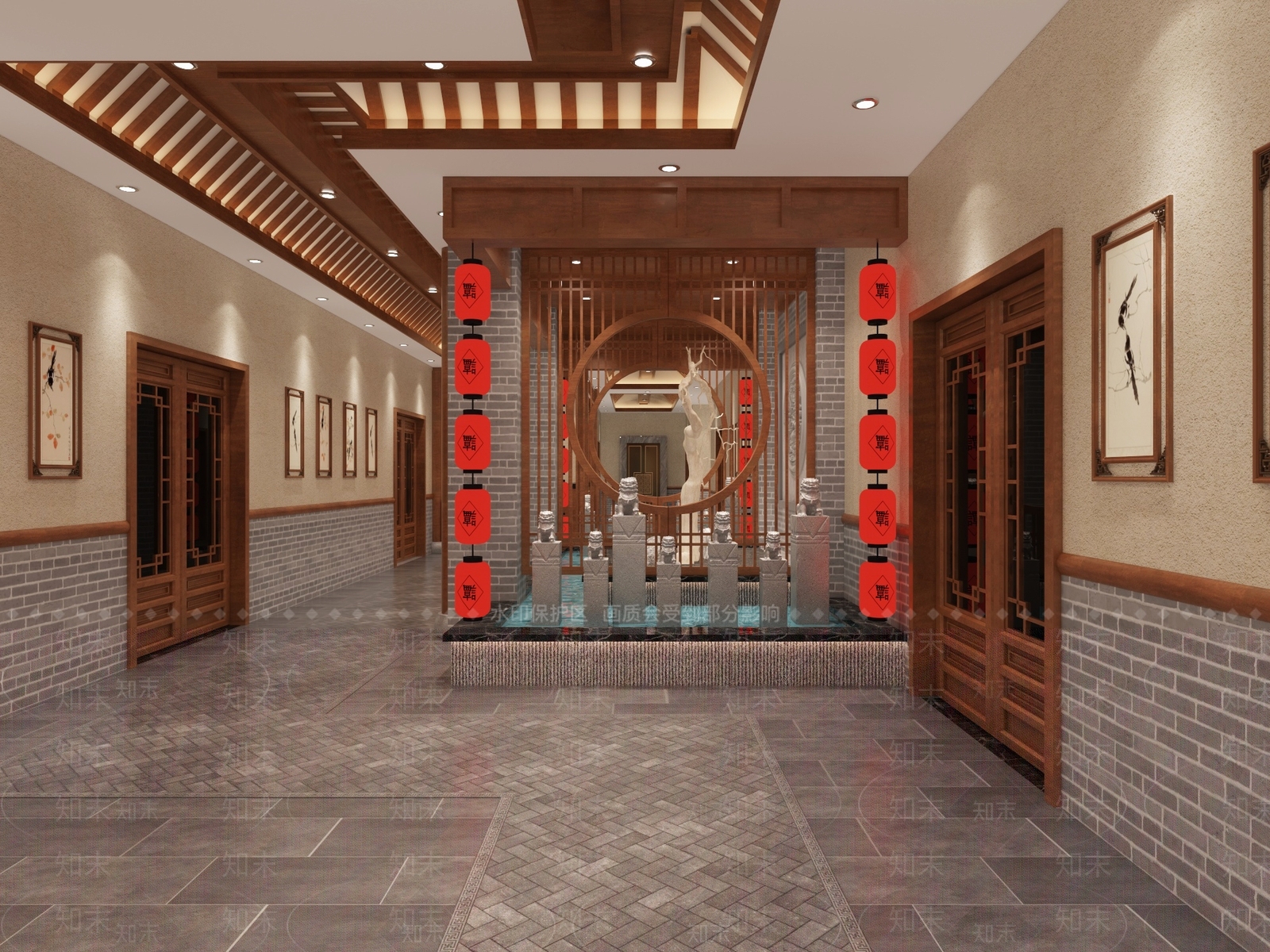 新中式火锅店3D模型下载【ID:1111803556】