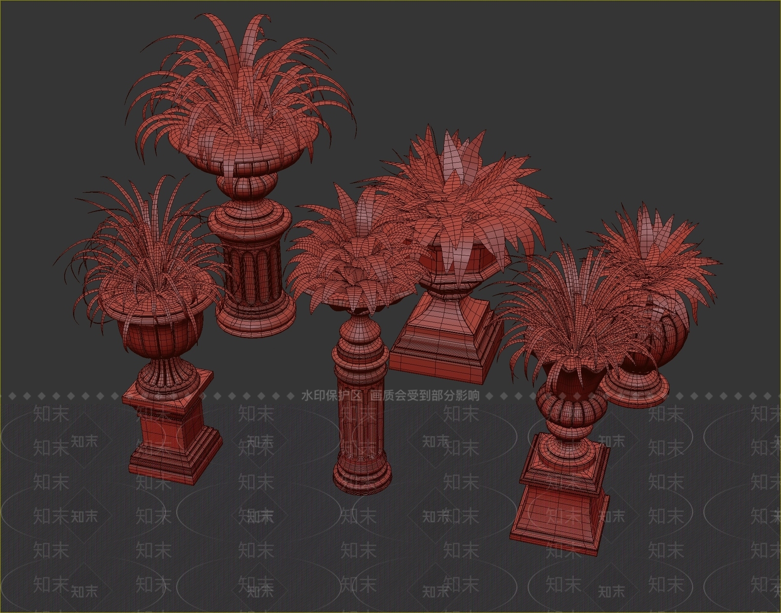 现代花钵3D模型下载【ID:1111805114】
