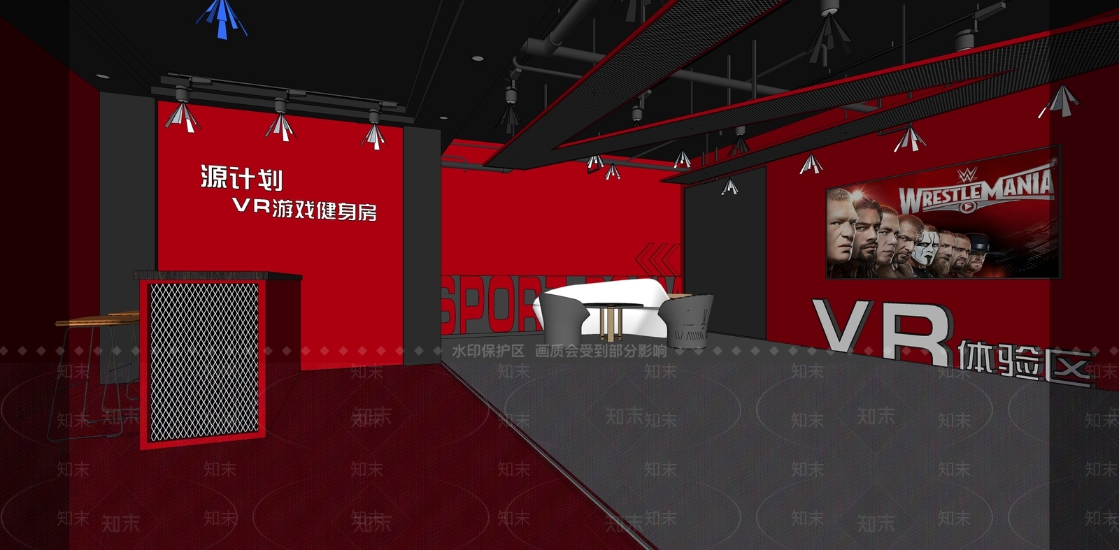 现代VR展厅SU模型下载【ID:1111871558】