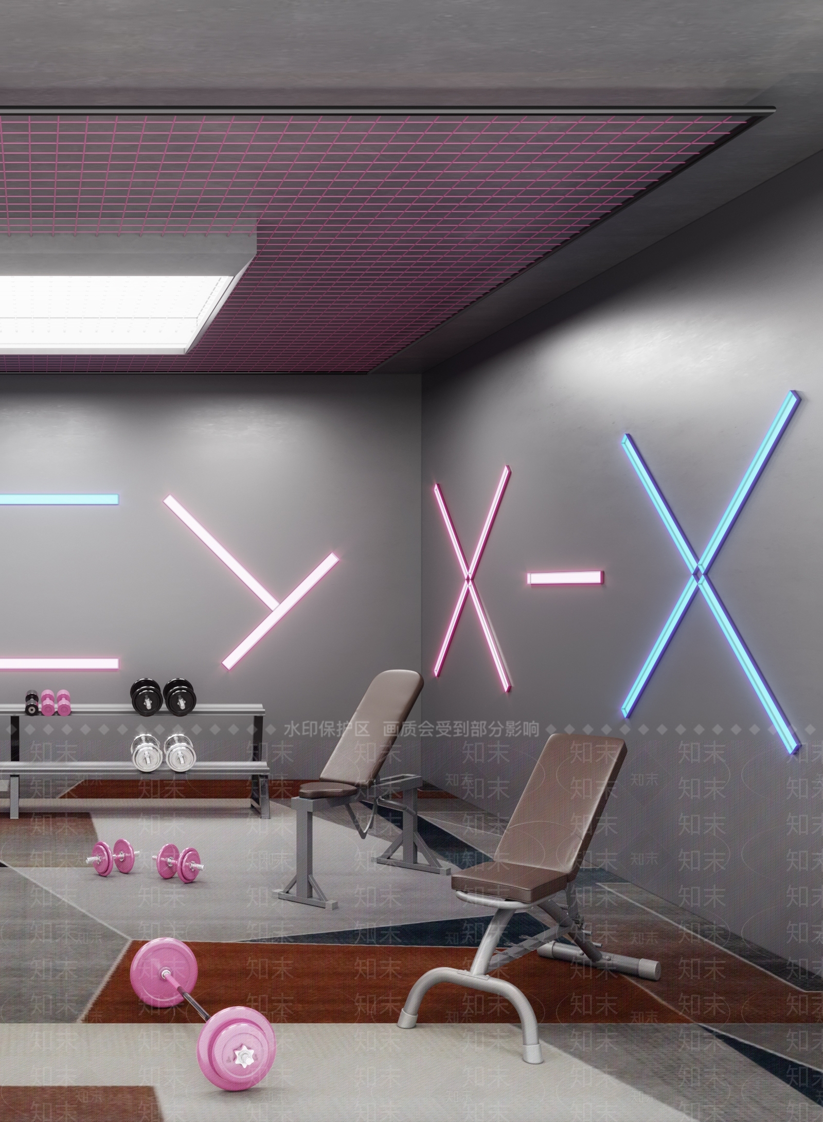 现代健身房3D模型下载【ID:1111815165】