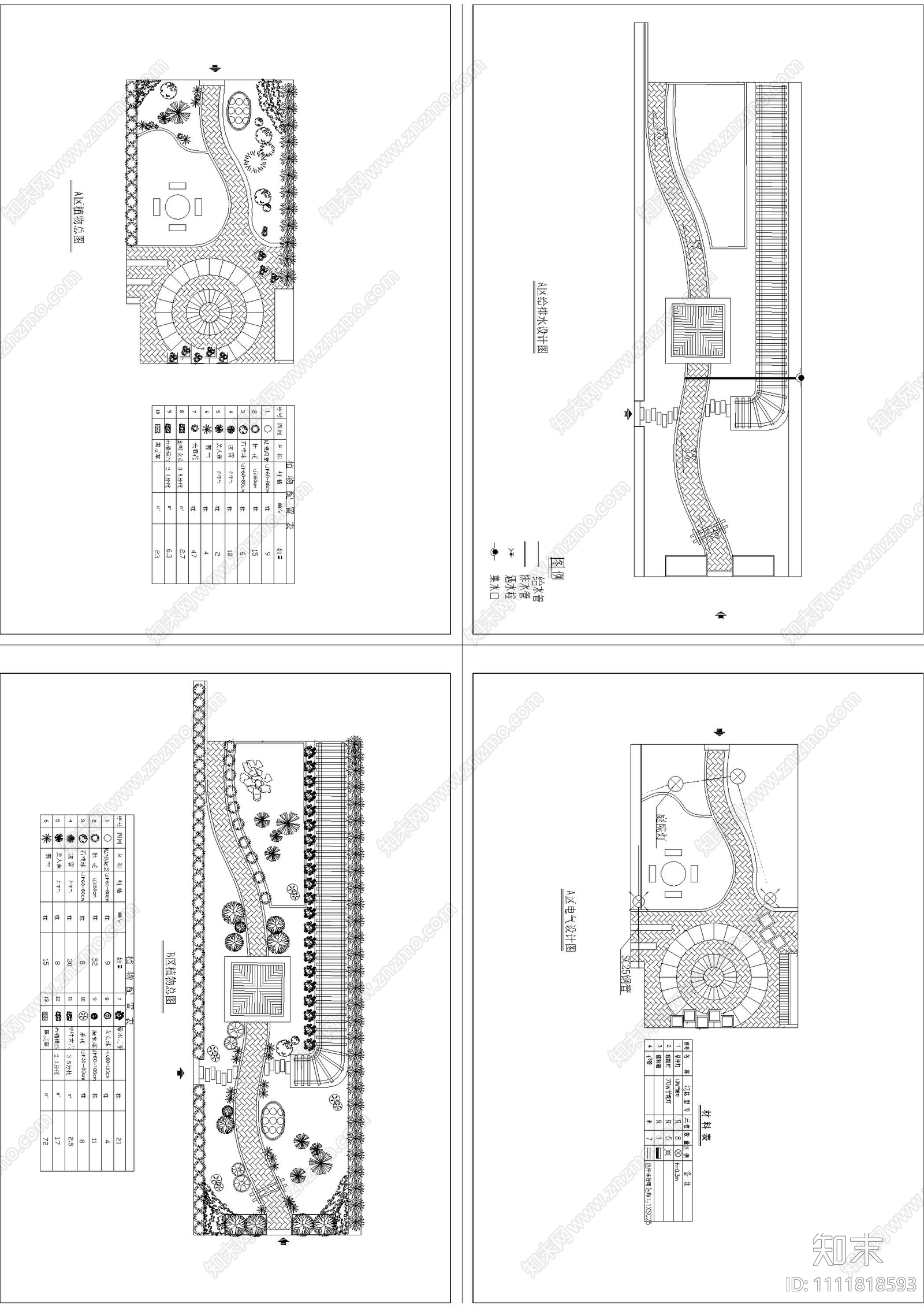 小型屋顶花园绿化设计cad施工图下载【ID:1111818593】