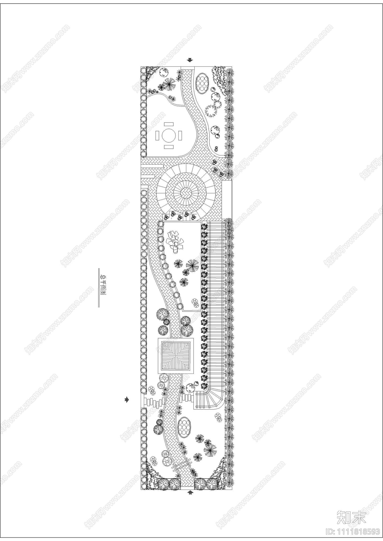 小型屋顶花园绿化设计cad施工图下载【ID:1111818593】