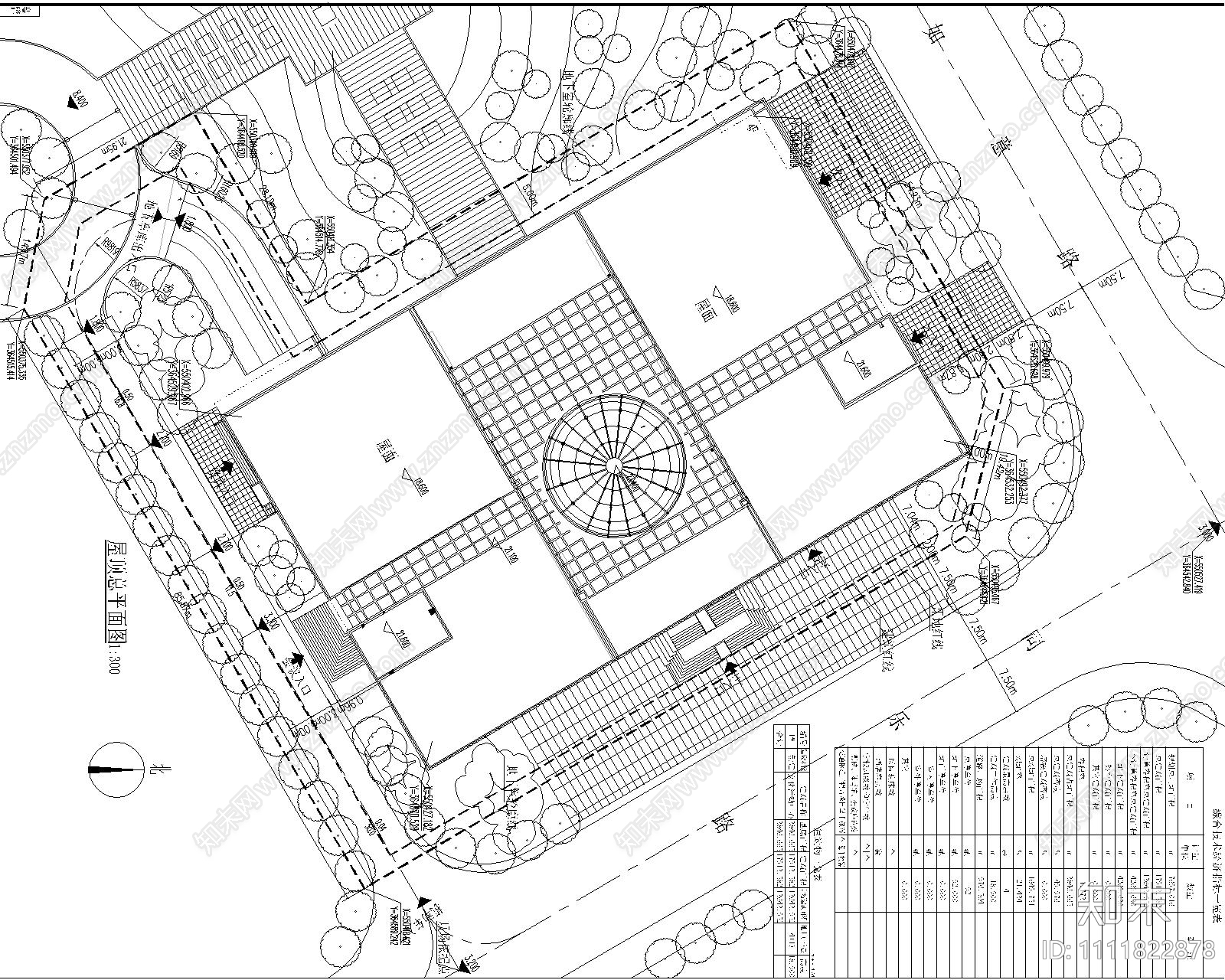 望牛墩文化活动中心建筑总平施工图下载【ID:1111822878】