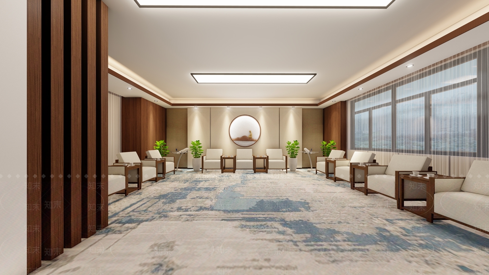 现代会客厅SU模型下载【ID:1111828289】
