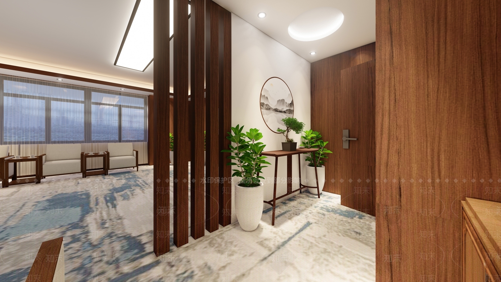 现代会客厅SU模型下载【ID:1111828289】