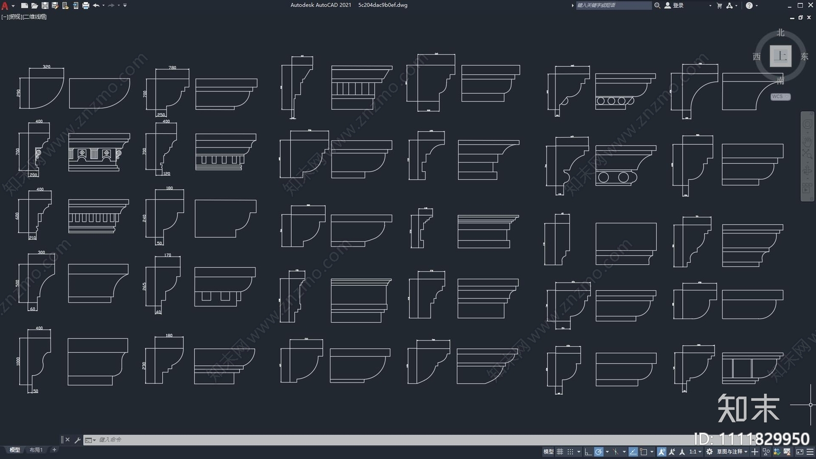 室内线条檐线条石膏线施工图下载【ID:1111829950】