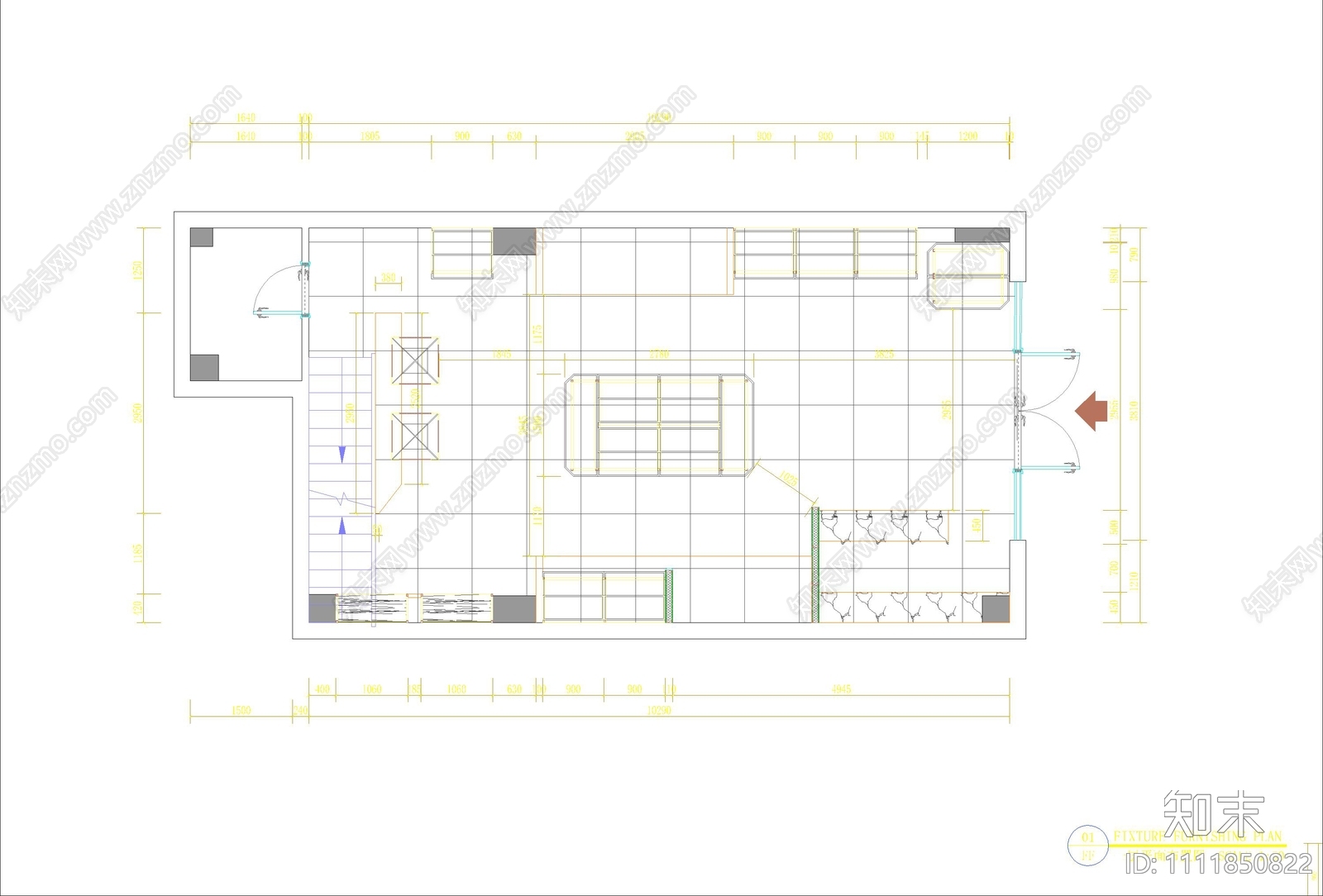 超市CADcad施工图下载【ID:1111850822】