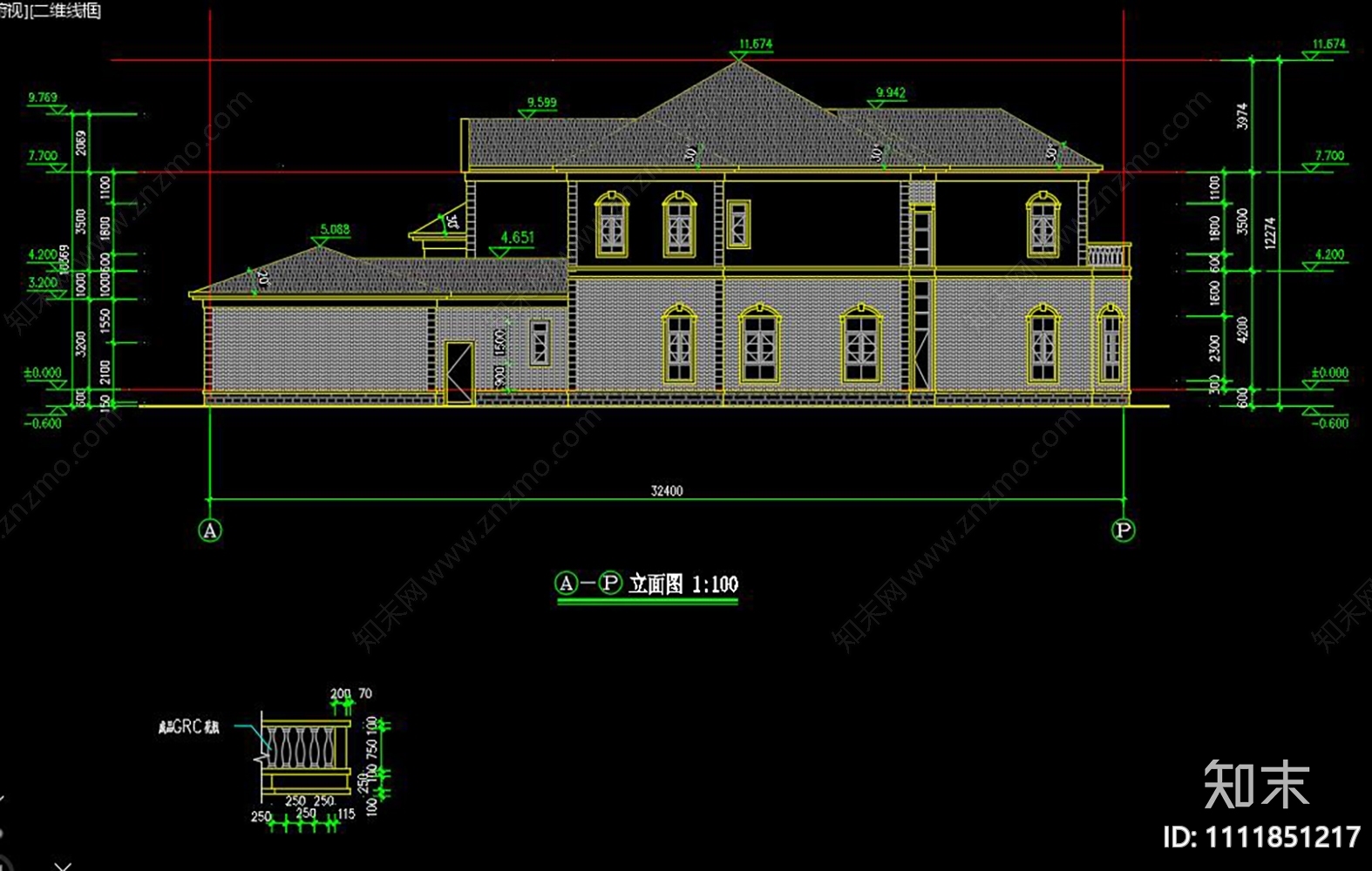 三层型轻钢别墅建筑结构图施工图下载【ID:1111851217】