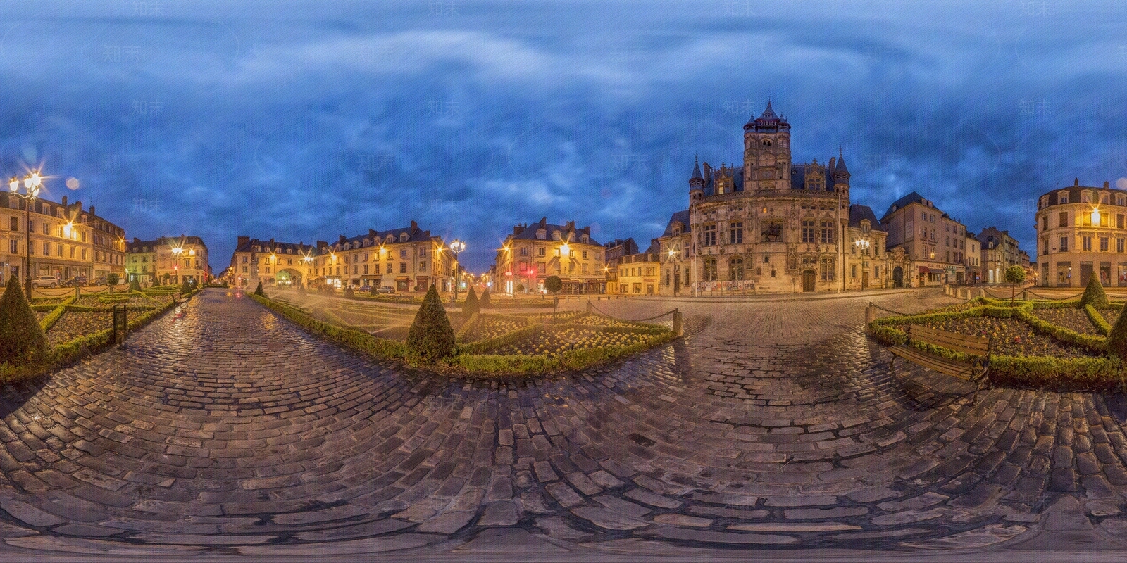 欧洲古镇夜景hdr贴图下载【ID:1111859134】