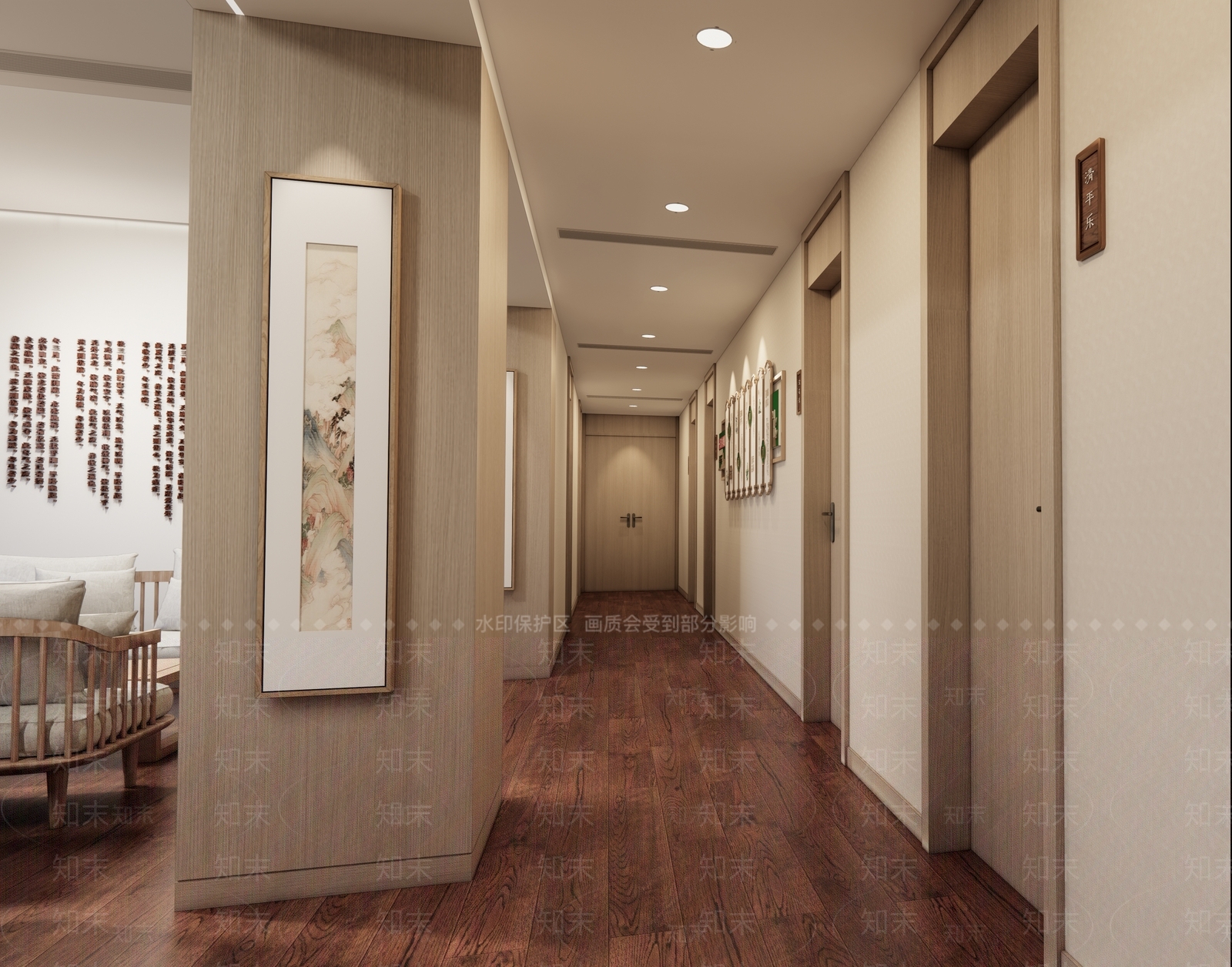 中式休息区SU模型下载【ID:1111860960】