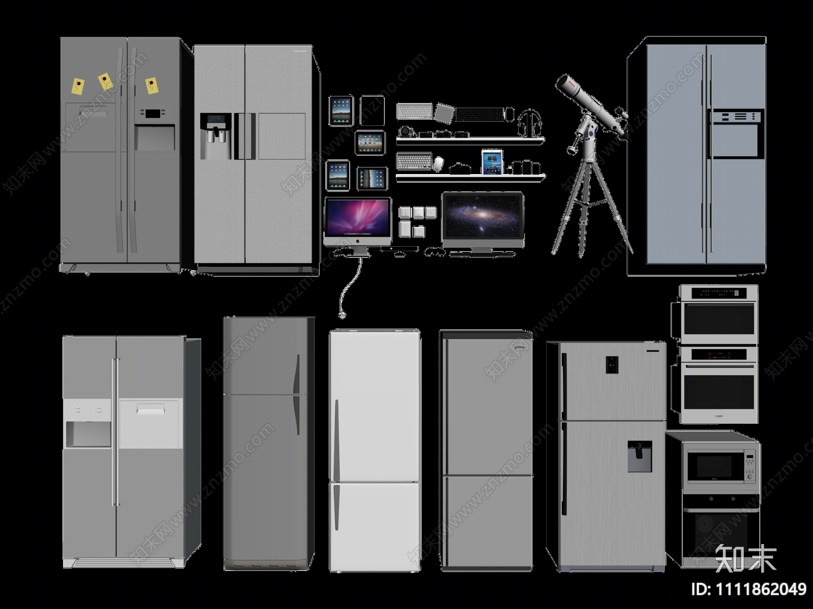 现代家用电器组合SU模型下载【ID:1111862049】