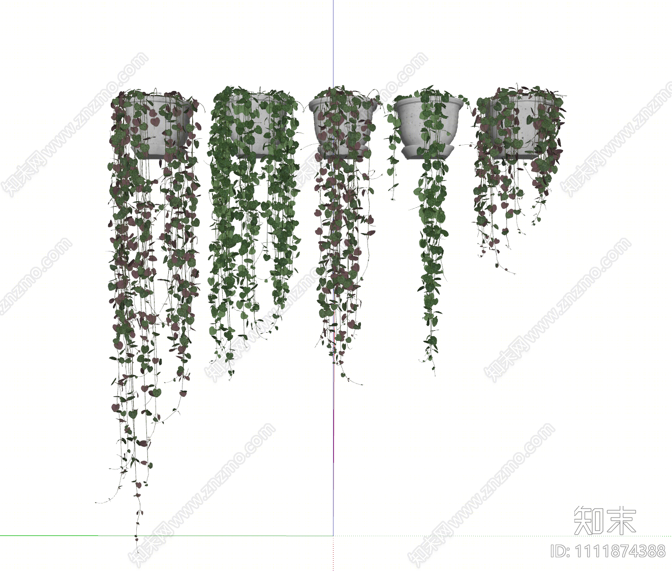 现代藤蔓植物SU模型下载【ID:1111874388】