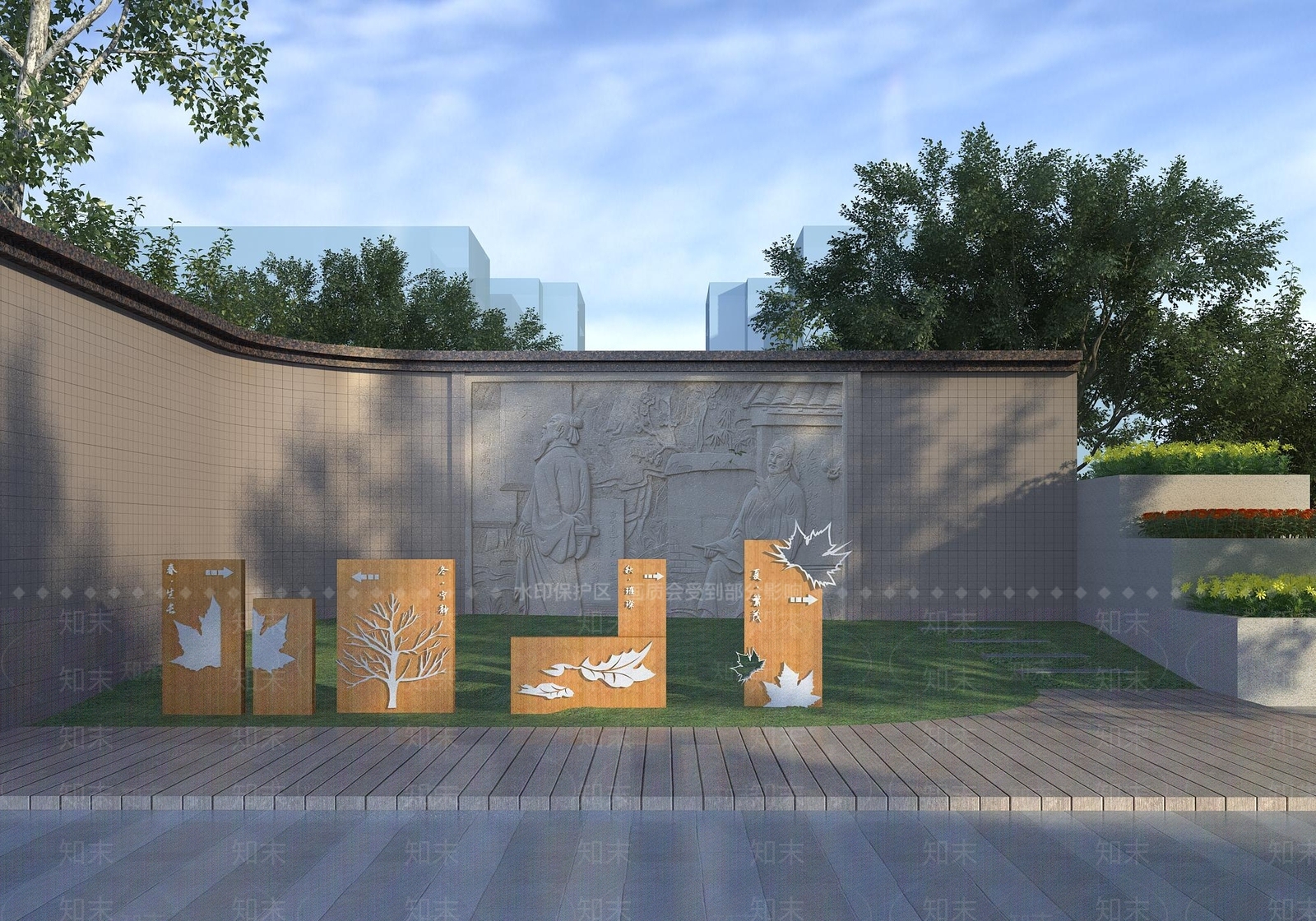 新中式广告指示牌3D模型下载【ID:1111892785】