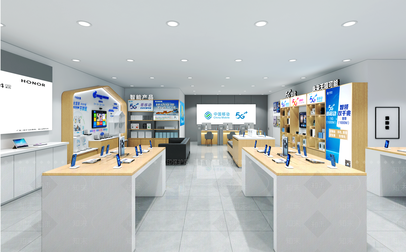 现代手机电脑专卖店3D模型下载【ID:1111894813】