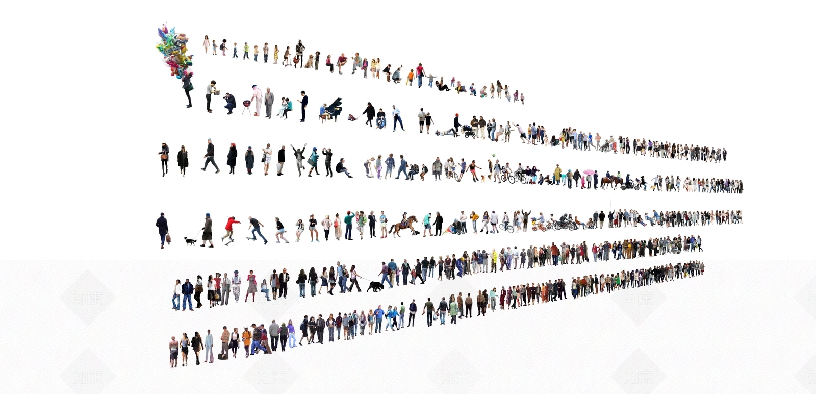 2D现代常用人物大全SU模型下载【ID:1111896422】