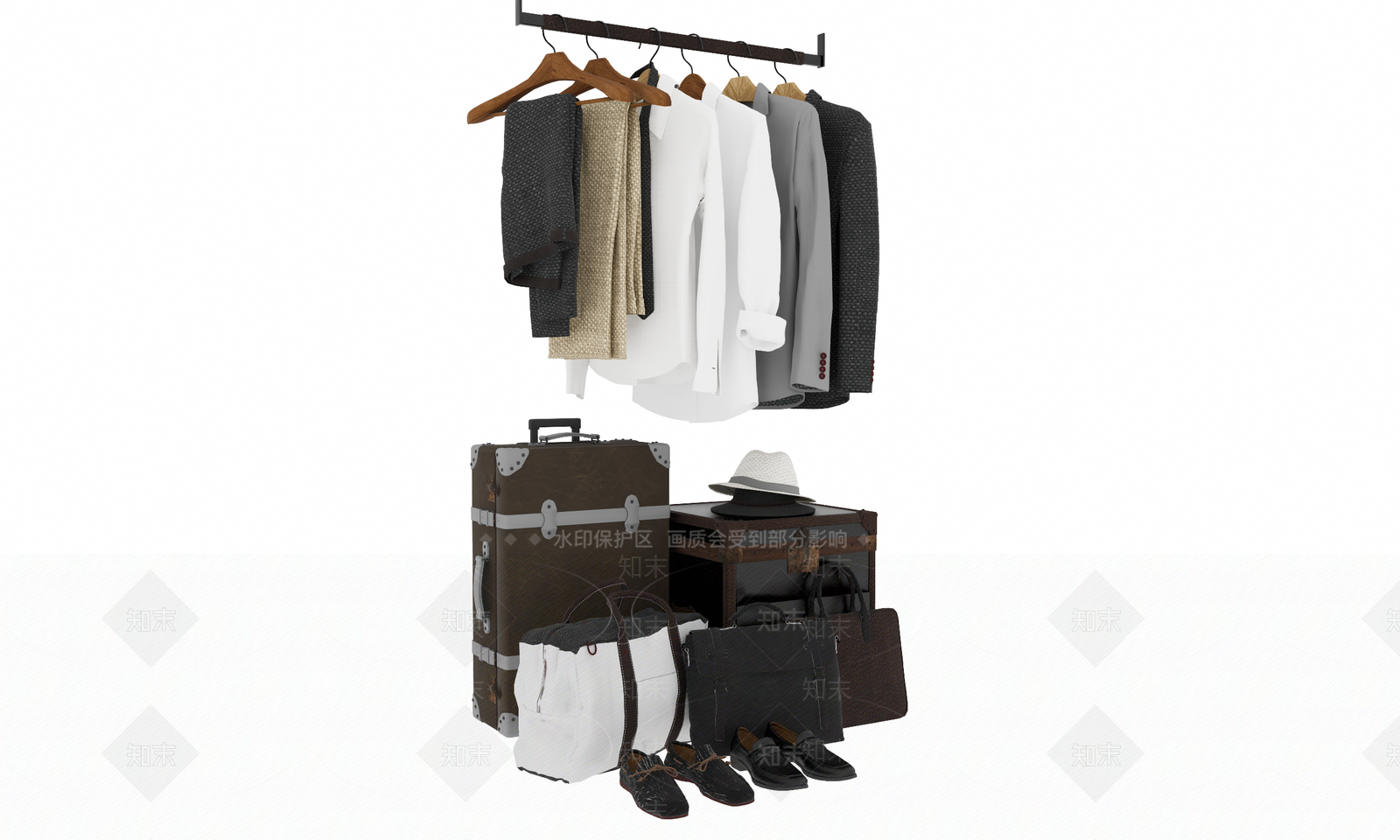 现代服装SU模型下载【ID:1111896669】