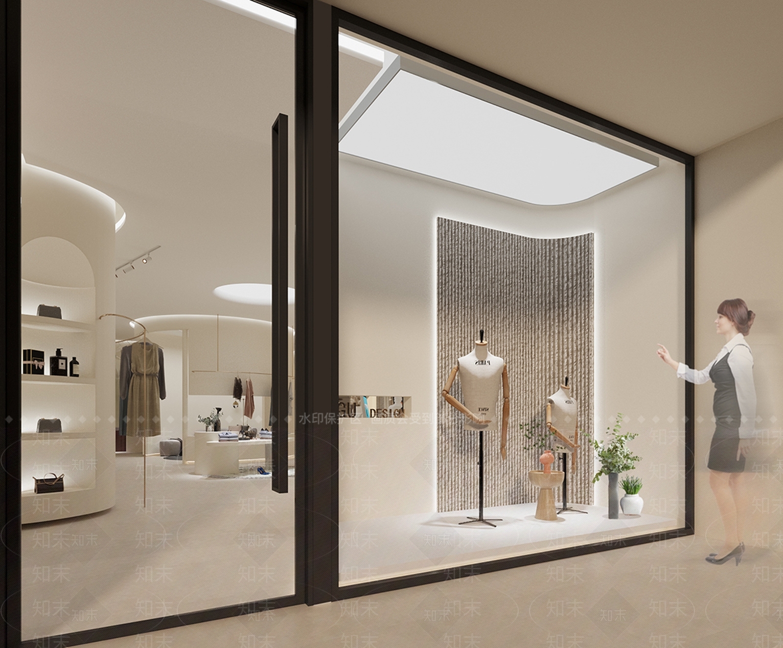 现代服装鞋店3D模型下载【ID:1111908259】