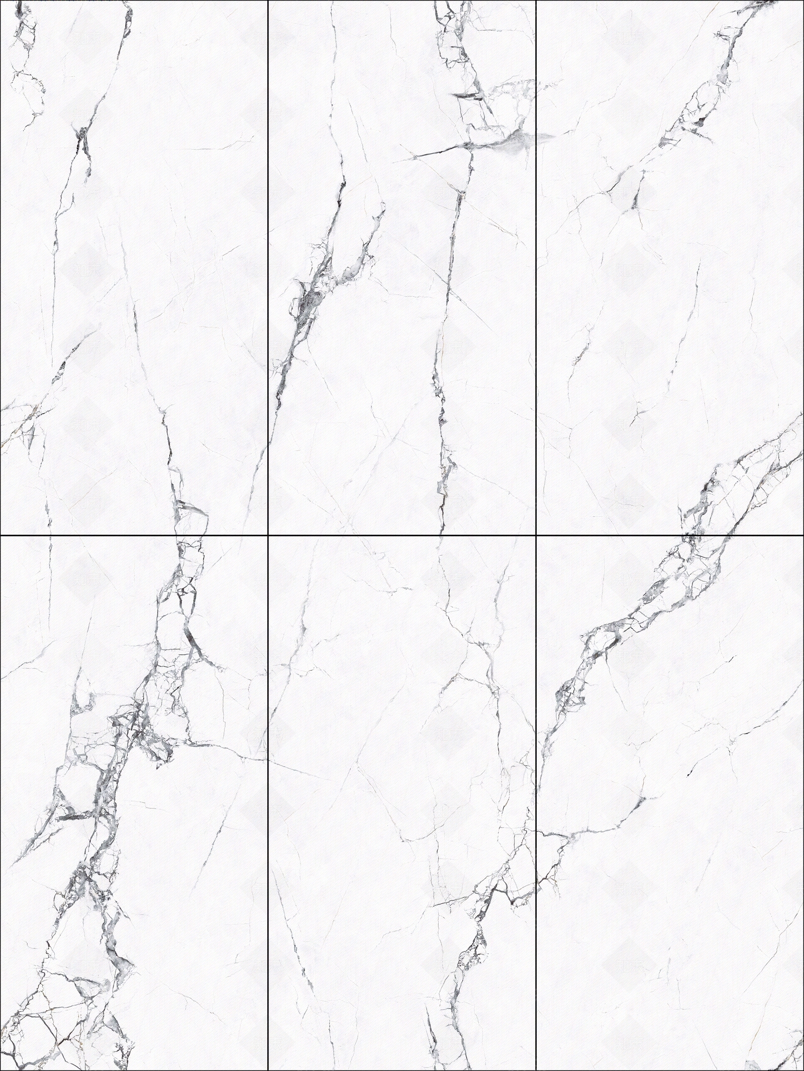 水墨纹白色大理石瓷砖贴图下载【ID:1111916768】