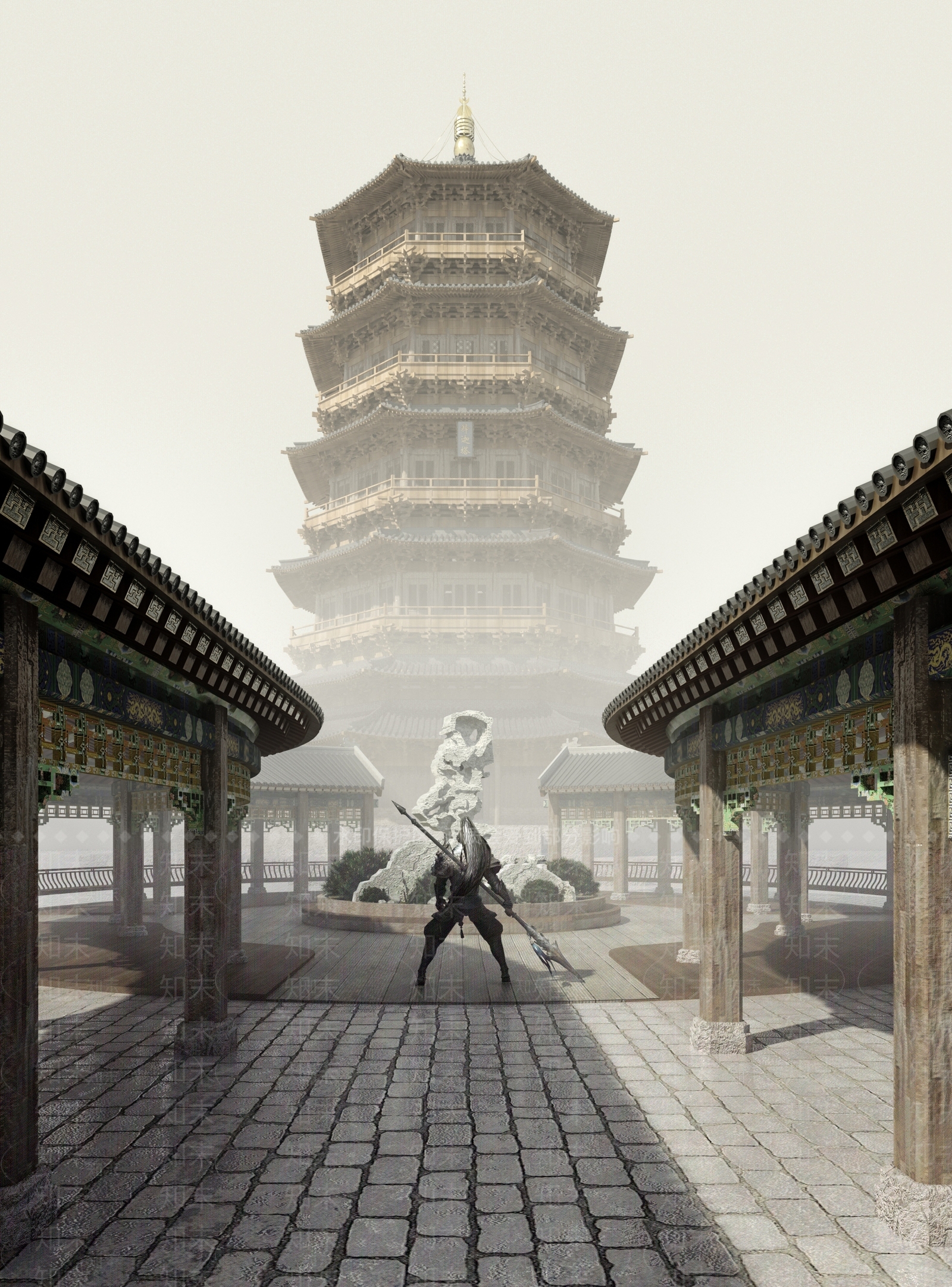 中式释迦塔3D模型下载【ID:1112063658】