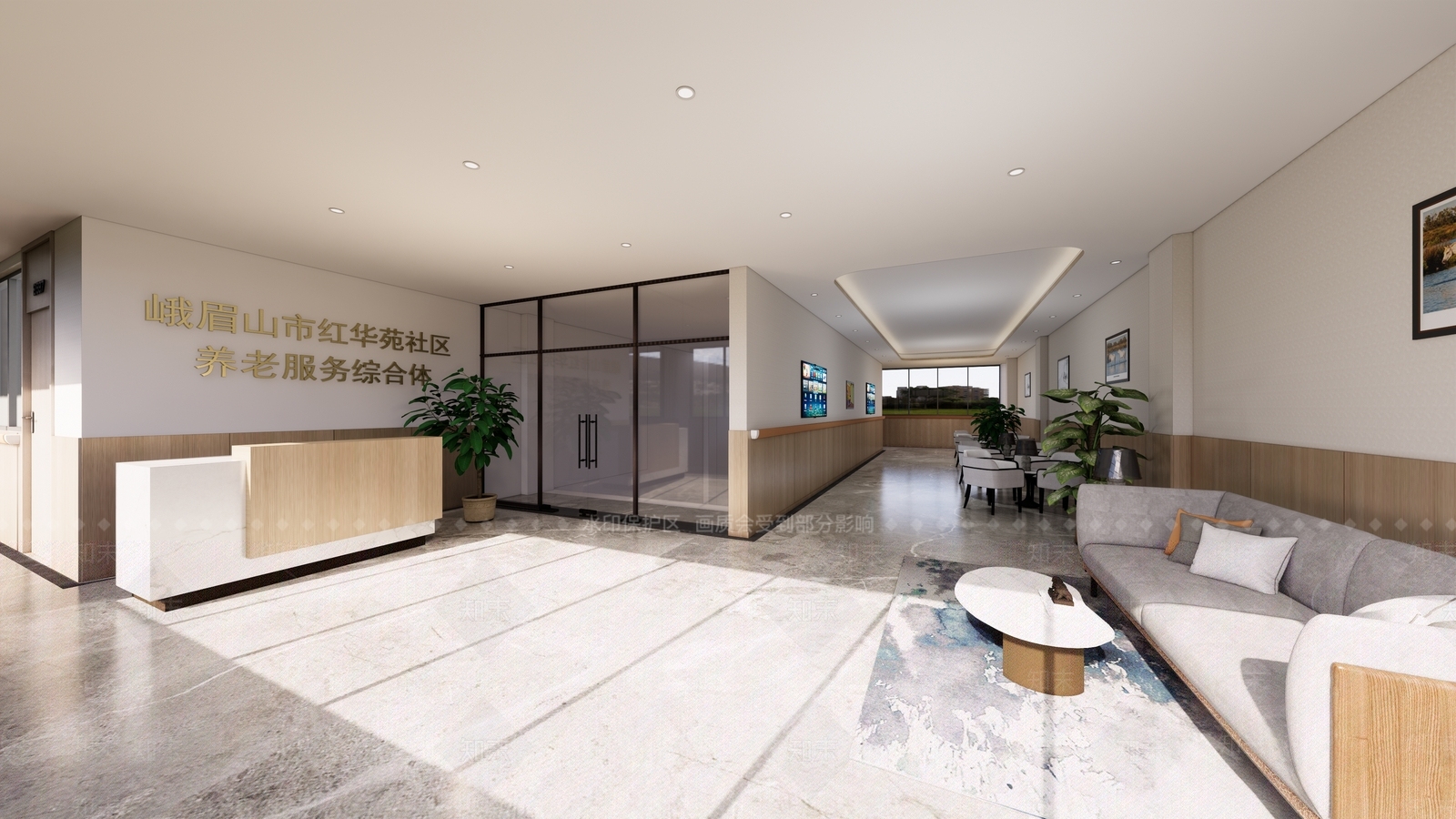 现代养老院休息区SU模型下载【ID:1111929373】